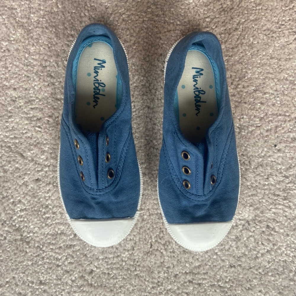 Mini Boden Blue and White Sneakers for Everyday Wear. New without tags.
